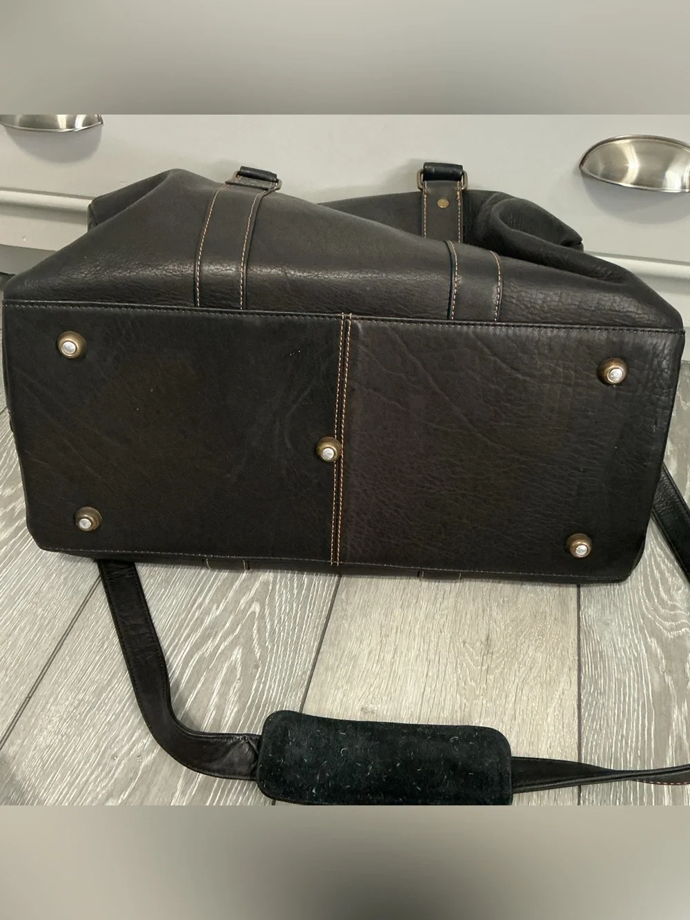 Links&Kings Leather Crown Duffle Weekender Bag in Black⛳️The Roberts Cup⛳️